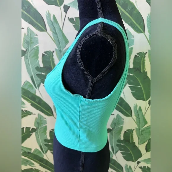 Adidas Originals Adicolor Essentials Rib Tank Top Green Women Small - Picture 6 of 9